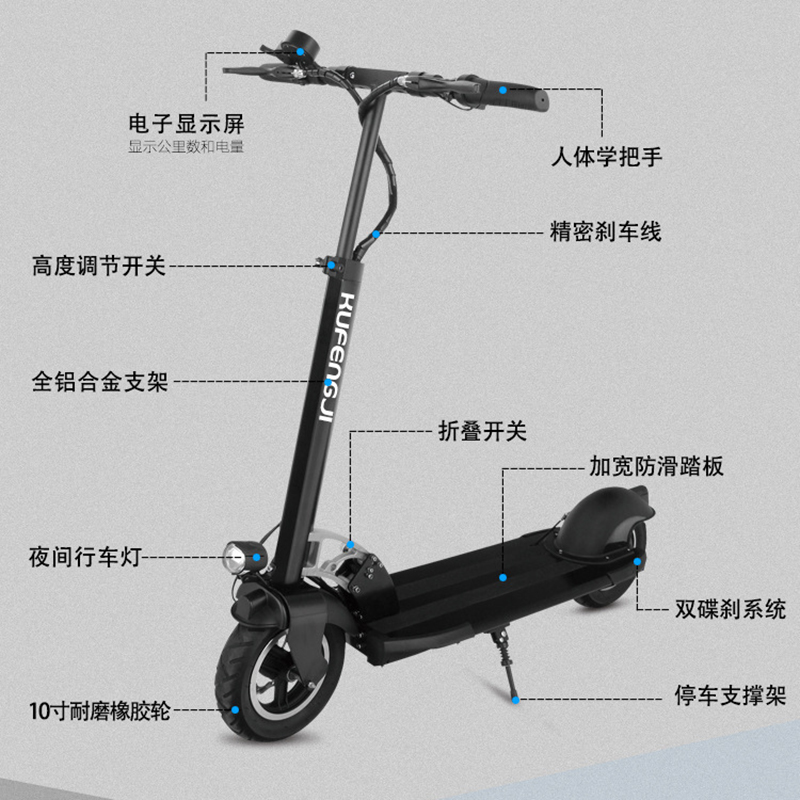 Folding electric scooter